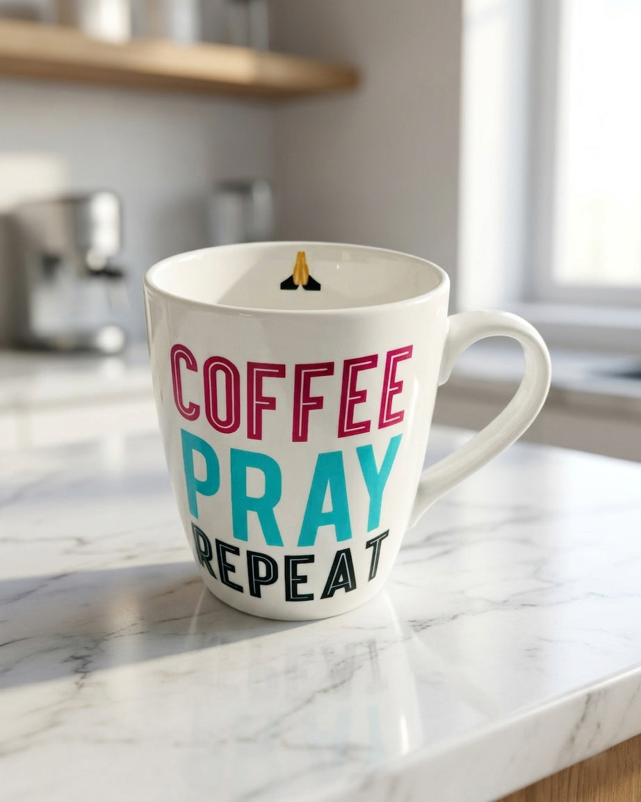 Coffee | Teacups - Single Cup - Coffee. Pray. Repeat.- SOLD OUT