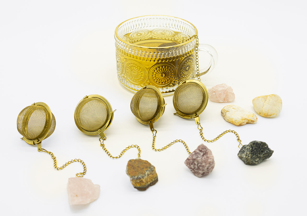 Tea Diffuser w/ Citrine Raw Stone