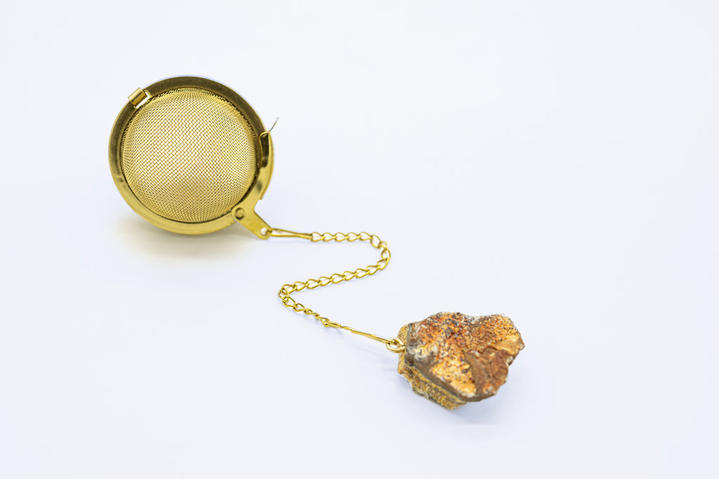 Tea Diffuser w/ Citrine Raw Stone