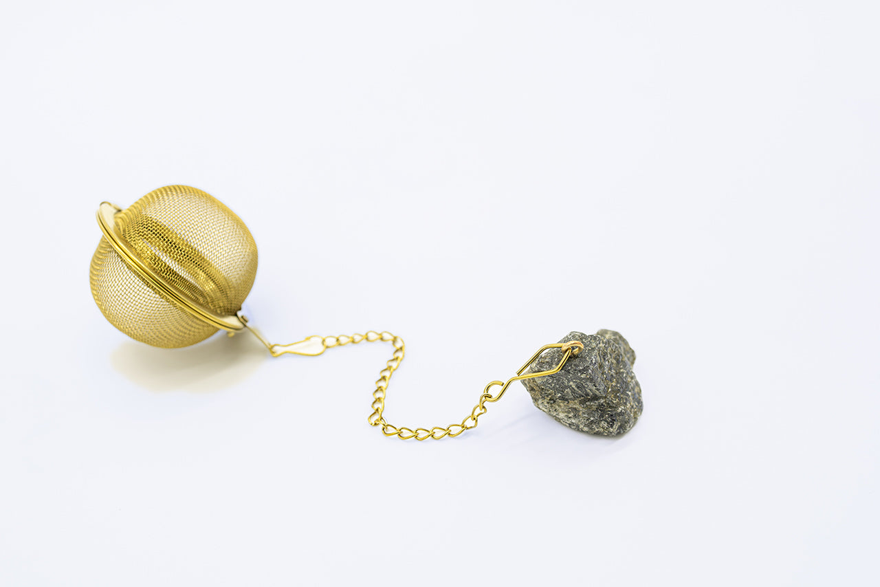 Tea Diffuser w/Black Tourmaline Raw Stone